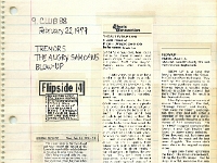 ANGRY SAMOANS Metal Mike Scrapbook 1978 – 10-28-1978 – 05-06-1979 – The Bonze Era - Bonze Annette Rose Blayk FKA Kevin Eric BONZE Saunders on Lead Guitar Page 07